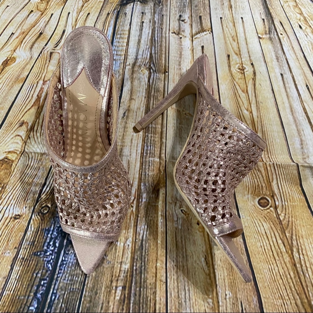 Mackin J Pink Hand Woven 5” Stiletto Heels